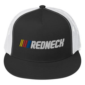Yupoong Redneck Puff logo Trucker Hat 5-panel Flat bill