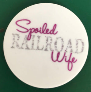 Spoiled Railroad Wife glitter PopSocket Phone Stand