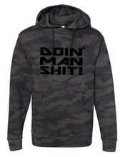 Doin’ Man Shit! Black Camo independent hoodie