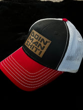 DMS Trucker Hats - Red/White/Black (Leather Patch Logo)