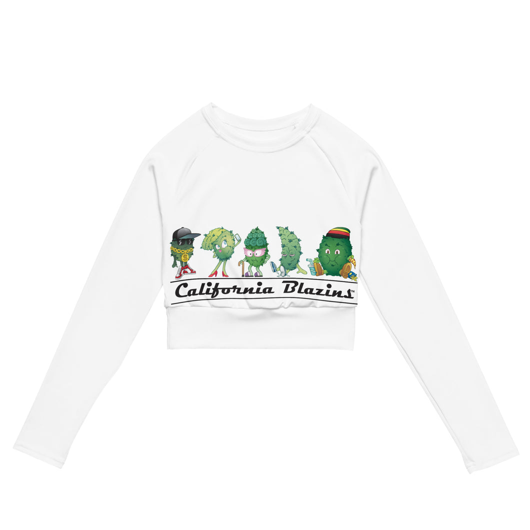 California Blazins'  Ladies Recycled long-sleeve crop top