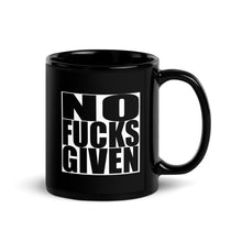 No Fucks Given Black Glossy Mug