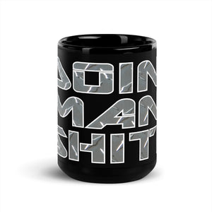 DMS Diamond Plate Black Glossy Mug