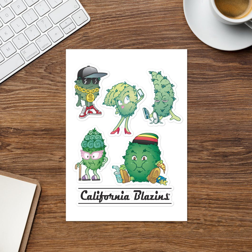 California Blazins' Posse line up Sticker sheet