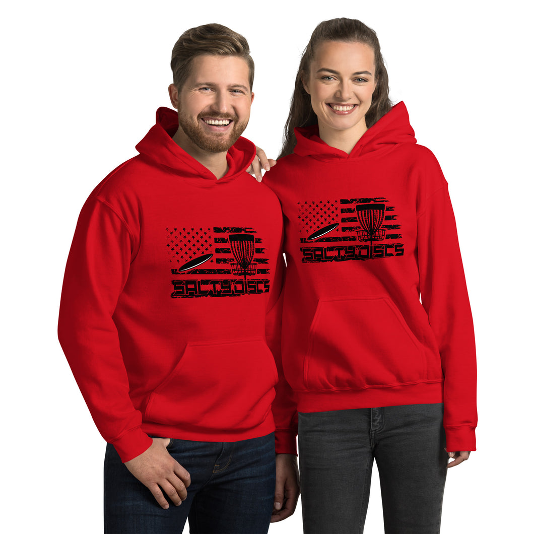 Salty Discs Flag Unisex Hoodie - Gildan