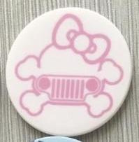 Jeep Girl skull pink cross bones PopSocket Phone Stand