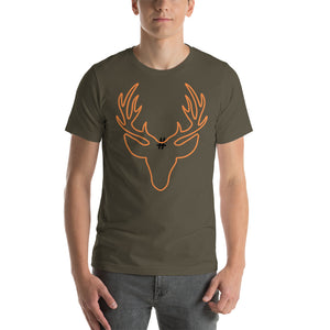 Orange Antlers Short-Sleeve Unisex T-Shirt