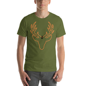 Orange Antlers Short-Sleeve Unisex T-Shirt